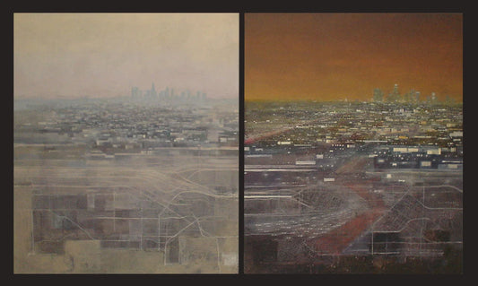 Los Angeles landscape diptych